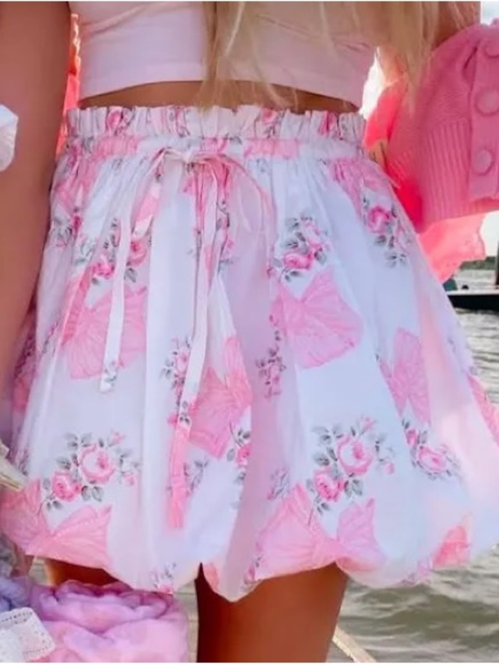 LoveShackFancy Cheyanne skirt pink Rosa beaux